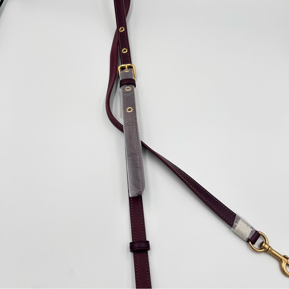 Coach adjustable maroon replacement strap NWT - image 2
